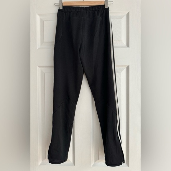 Adidas ClimaCool Black Triple White Stripe Soccer Warm Up Training Pants - Picture 4 of 7